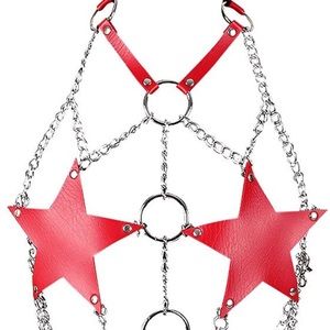 Red Chain Body Harness